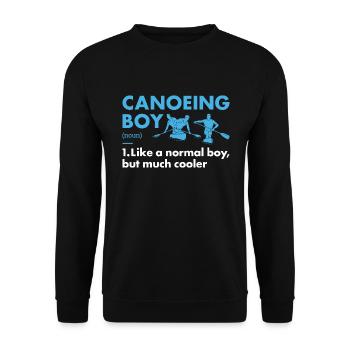 canoéiste garçon définition canoë - Sweat-shirt Unisexe - noir - Devant - Alina (178cm) & Michal (187cm)