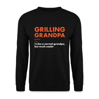 Griller Grandpa Définition Grillades - Sweat-shirt Unisexe - noir - Devant - Alina (178cm) & Michal (187cm)