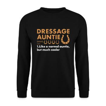 Rider Auntie Definition Dressage - Unisex Sweatshirt - black - Front - Alina (178cm) & Michal (187cm)