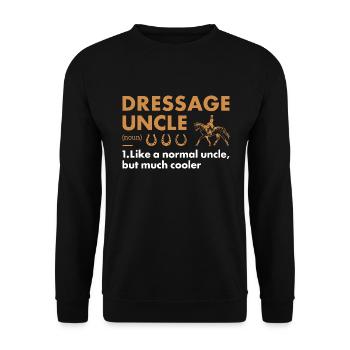 Cavalier Oncle Définition Dressage - Sweat-shirt Unisexe - noir - Devant - Alina (178cm) & Michal (187cm)