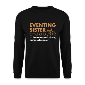Rider Sister Definition Eventing - Unisex Sweatshirt - black - Front - Alina (178cm) & Michal (187cm)