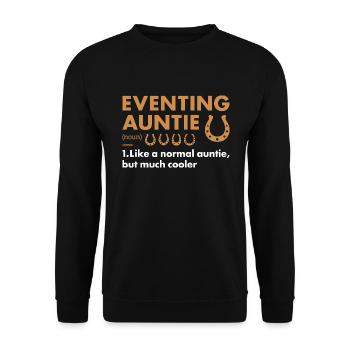 Rider Auntie Definition Eventing - Unisex Sweatshirt - black - Front - Alina (178cm) & Michal (187cm)