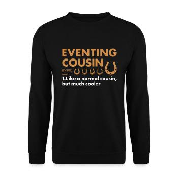 Rider Cousin Definition Eventing - Unisex Sweatshirt - black - Front - Alina (178cm) & Michal (187cm)