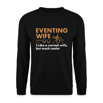 Rider Wife Definition Eventing - Unisex Sweatshirt - black - Front - Alina (178cm) & Michal (187cm)
