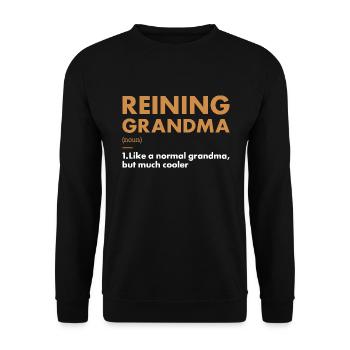 Pure Grandma Definition Reining - Unisex Sweatshirt - black - Front - Alina (178cm) & Michal (187cm)