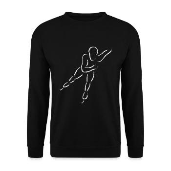Speed skaters, short tracks or speed skaters - Unisex Sweatshirt - black - Front - Alina (178cm) & Michal (187cm)