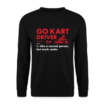 Sport Driver Definition Go Kart - Unisex Pullover - Schwarz - Vorne - Alina (178cm) & Michal (187cm)