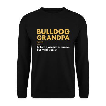 Définition de grand-père bouledogue - Sweat-shirt Unisexe - noir - Devant - Alina (178cm) & Michal (187cm)