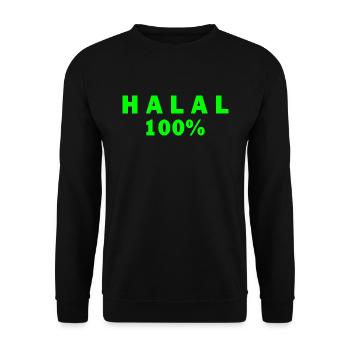 Halal - Unisex Pullover - Schwarz - Vorne - Alina (178cm) & Michal (187cm)