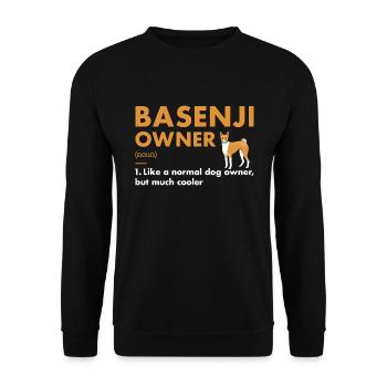 Définition du propriétaire de chien Basenji - Sweat-shirt Unisexe - noir - Devant - Alina (178cm) & Michal (187cm)