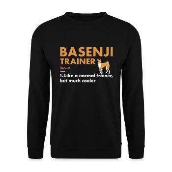 Chien Basenji Dresseur Definiton - Sweat-shirt Unisexe - noir - Devant - Alina (178cm) & Michal (187cm)