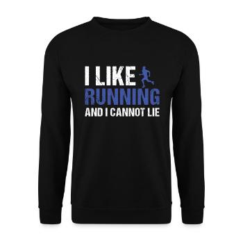 Sport I Like Running - Unisex Pullover - Schwarz - Vorne - Alina (178cm) & Michal (187cm)