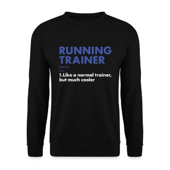Sport Trainer Running - Unisex Sweatshirt - black - Front - Alina (178cm) & Michal (187cm)