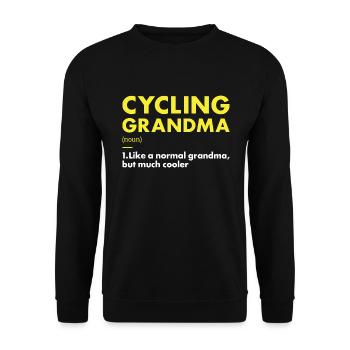 Sport Grandma Cycling - Unisex Pullover - Schwarz - Vorne - Alina (178cm) & Michal (187cm)