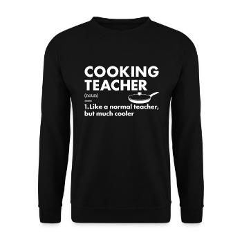 Cuisinier Enseignant Définition Cuisine - Sweat-shirt Unisexe - noir - Devant - Alina (178cm) & Michal (187cm)