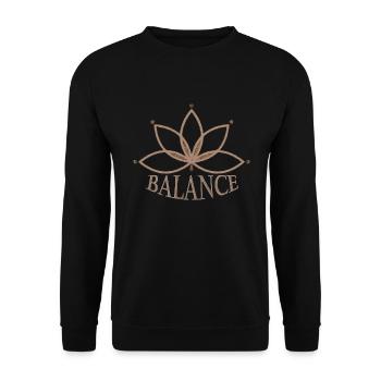 Yoga Design Balance - Unisex Sweatshirt - black - Front - Alina (178cm) & Michal (187cm)