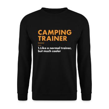 Camper Trainer Definition Camping - Unisex Sweatshirt - black - Front - Alina (178cm) & Michal (187cm)
