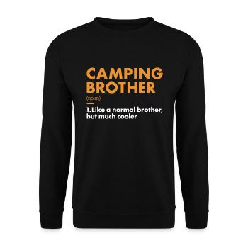 Camper Brother Definition Camping - Unisex Sweatshirt - black - Front - Alina (178cm) & Michal (187cm)