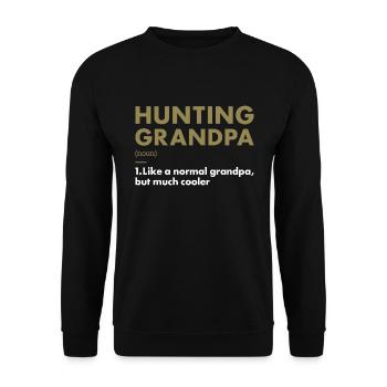 Hunter Grandpa Definition Hunting - Unisex Sweatshirt - black - Front - Alina (178cm) & Michal (187cm)