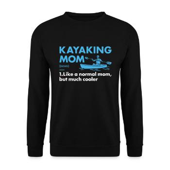 Kayaker Mom Definition Kayaking - Unisex Sweatshirt - black - Front - Alina (178cm) & Michal (187cm)