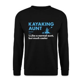Kayaker Aunt Definition Kayaking - Unisex Sweatshirt - black - Front - Alina (178cm) & Michal (187cm)