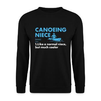 Canoeist Niece Definition Canoeing - Unisex Sweatshirt - black - Front - Alina (178cm) & Michal (187cm)