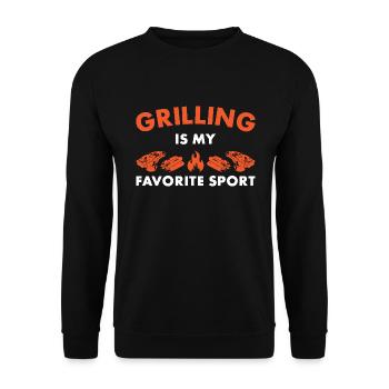 Les grillades sont mes grillades sportives préférées - Sweat-shirt Unisexe - noir - Devant - Alina (178cm) & Michal (187cm)