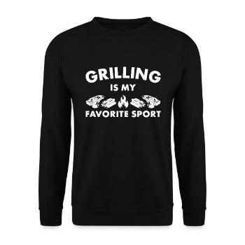Les grillades sont mes grillades sportives préférées - Sweat-shirt Unisexe - noir - Devant - Alina (178cm) & Michal (187cm)
