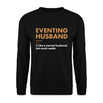 Rider Husband Definition Eventing - Unisex Sweatshirt - black - Front - Alina (178cm) & Michal (187cm)