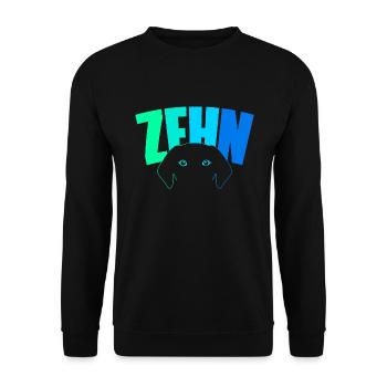 10e anniversaire garçons chien chien de chien de 10 ans - Sweat-shirt Unisexe - noir - Devant - Alina (178cm) & Michal (187cm)