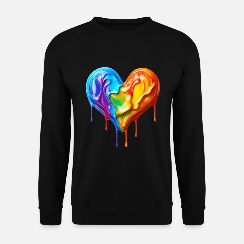 Schmelzendes Herz - Unisex Pullover - Schwarz