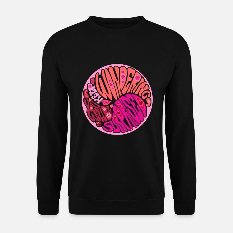 Keep Wondering Pink - Unisex Sweatshirt - black