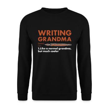 Writer Grandma Definition Writing - Unisex Sweatshirt - black - Front - Alina (178cm) & Michal (187cm)