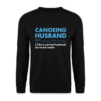 Canoeist Husband Definition Canoeing - Unisex Sweatshirt - black - Front - Alina (178cm) & Michal (187cm)