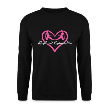 Gymnast Heart Rhythmic Gymnastics - Unisex Sweatshirt - black - Front - Alina (178cm) & Michal (187cm)