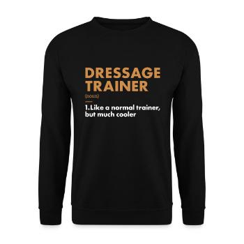 Rider Trainer Definition Dressage - Unisex Sweatshirt - black - Front - Alina (178cm) & Michal (187cm)