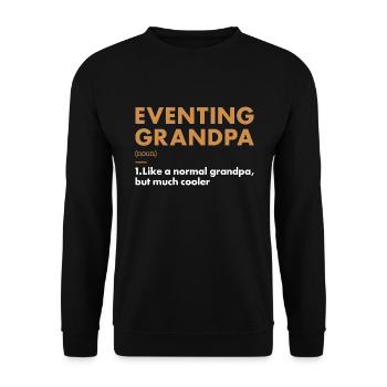 Rider Grandpa Definition Eventing - Unisex Sweatshirt - black - Front - Alina (178cm) & Michal (187cm)
