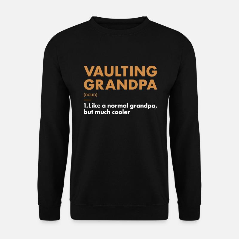 Vaulter Grandpa Definition Vaulting - Unisex Pullover - Schwarz