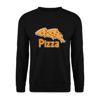 Math Pizza Pi - Unisex Pullover - Schwarz - Vorne - Alina (178cm) & Michal (187cm)