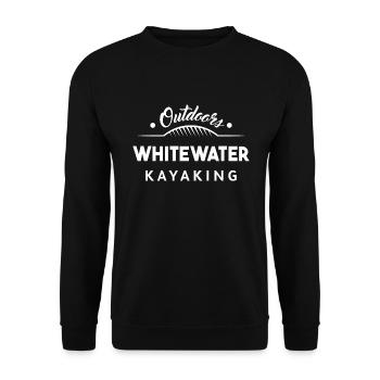 Outdoors Whitewater Kayaking - Unisex Sweatshirt - black - Front - Alina (178cm) & Michal (187cm)