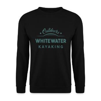 Outdoors Whitewater Kayaking - Unisex Sweatshirt - black - Front - Alina (178cm) & Michal (187cm)