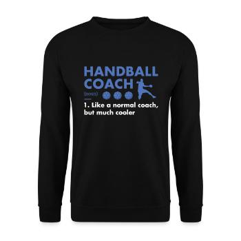 Définition de l’entraîneur sportif Handball - Sweat-shirt Unisexe - noir - Devant - Alina (178cm) & Michal (187cm)