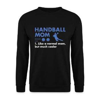Sport Mom Definition Handball - Unisex Pullover - Schwarz - Vorne - Alina (178cm) & Michal (187cm)
