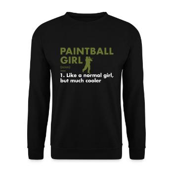 Sport Girl Définition Paintball - Sweat-shirt Unisexe - noir - Devant - Alina (178cm) & Michal (187cm)