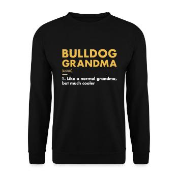 Définition de grand-mère bouledogue - Sweat-shirt Unisexe - noir - Devant - Alina (178cm) & Michal (187cm)
