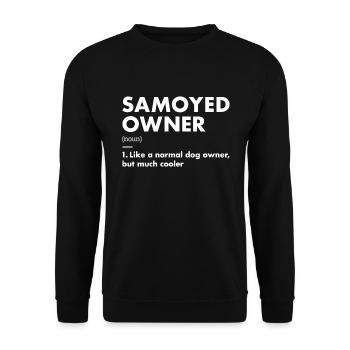 Définition du propriétaire de Samoyède - Sweat-shirt Unisexe - noir - Devant - Alina (178cm) & Michal (187cm)