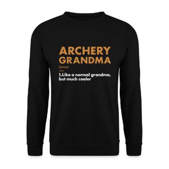 Sport Grandma Archery - Unisex Sweatshirt - black - Front - Alina (178cm) & Michal (187cm)