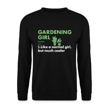 Jardinier Fille Définition Jardinage - Sweat-shirt Unisexe - noir - Devant - Alina (178cm) & Michal (187cm)