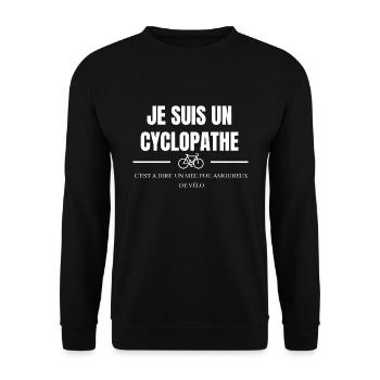 je suis un cyclopathe cadeau cycliste anniversaire - Sweat-shirt Unisexe - noir - Devant - Alina (178cm) & Michal (187cm)