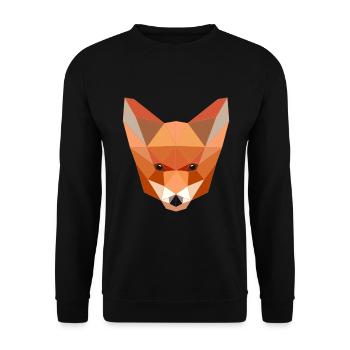 Fuchs Low Poly - Unisex Pullover - Schwarz - Vorne - Alina (178cm) & Michal (187cm)